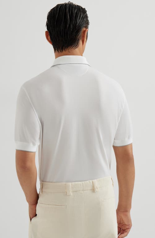 Brunello Cucinelli Cotton Logo-tennis Polo Shirt In White