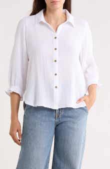 Trove New York Sunset Cotton Gauze Button-Up Shirt