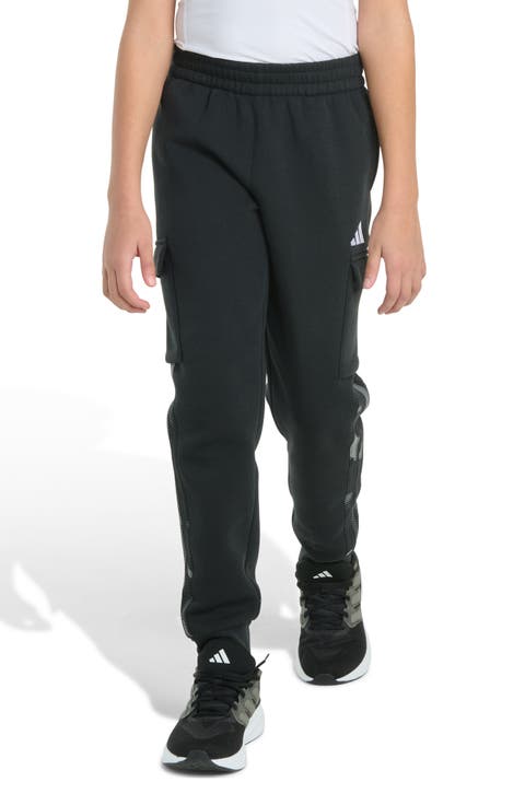 Kids' 3-Stripes Camo Halftone Fleece Cargo Pants (Big Kid)