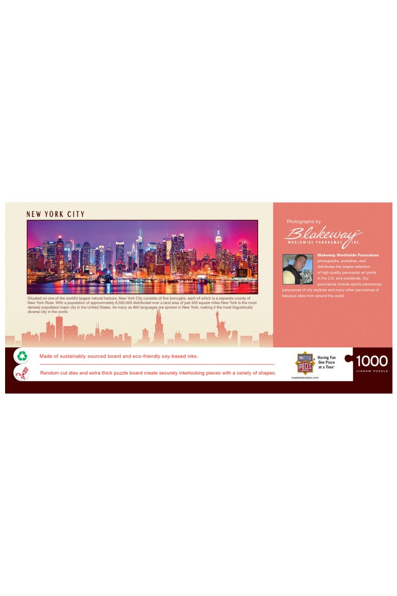 New York City 1000pc Panoramic Puzzle, Alternate, color, Multicolor
