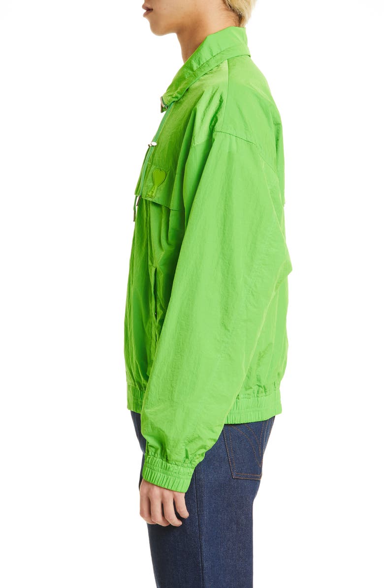 AMI PARIS Ami de Coeur Logo Patch Zip Jacket, Alternate, color,