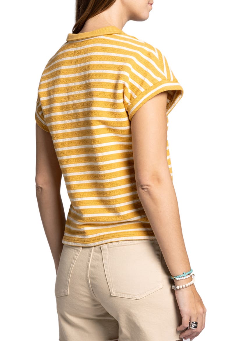 Jenna Knit Polo, Alternate, color, YELLOW WHITE