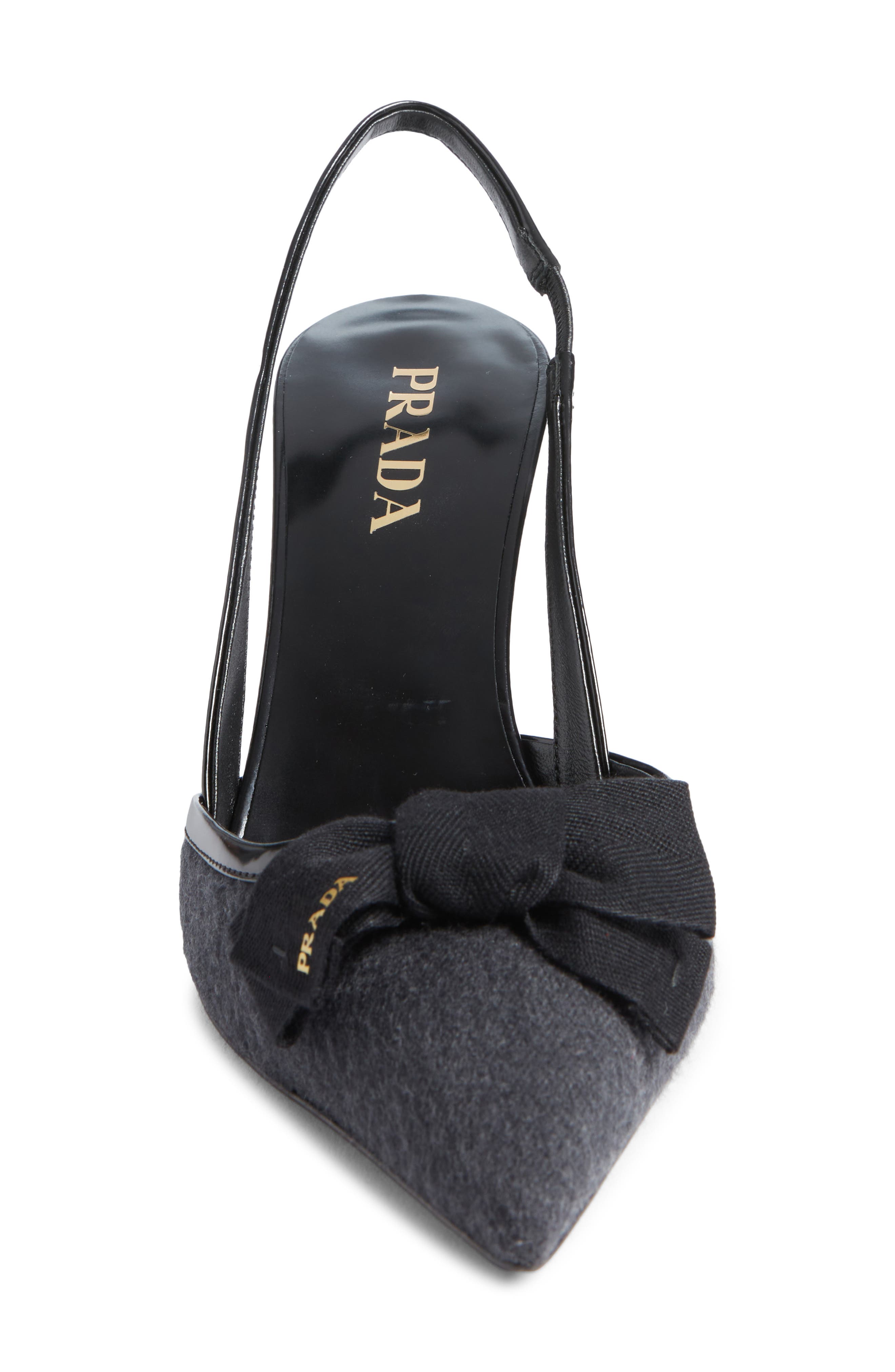 Cashmere Bow Slingback Pump, Alternate, color, ANTRACITE