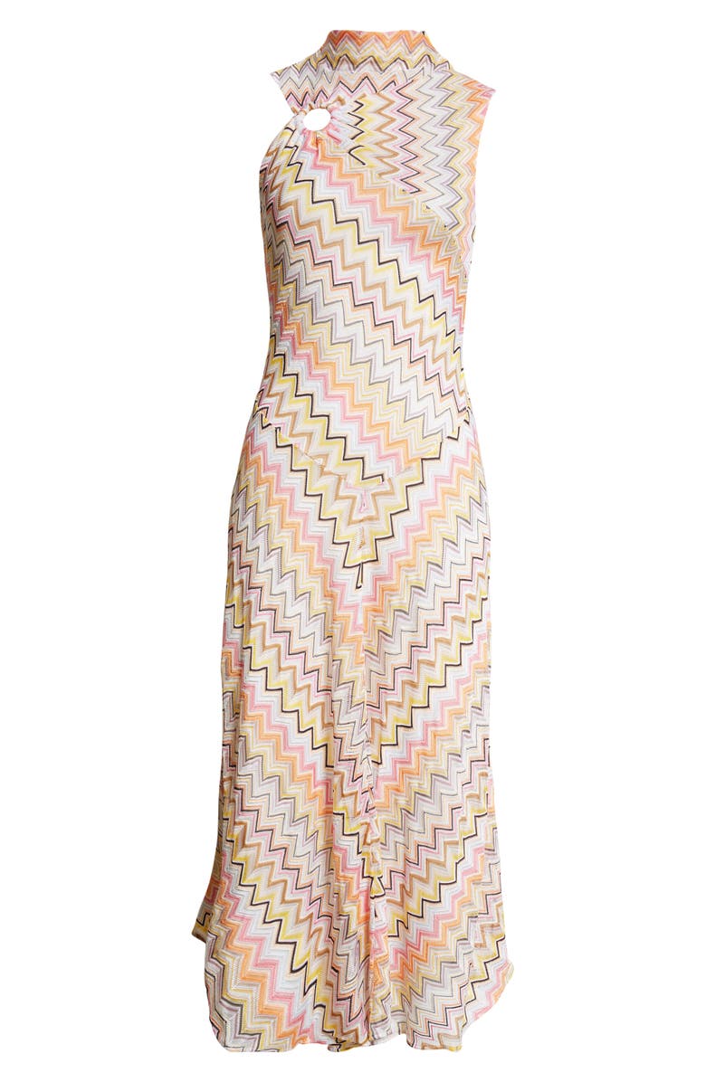 Missoni Twist Detail Metallic Raschel Lace Dress, Alternate, color, 