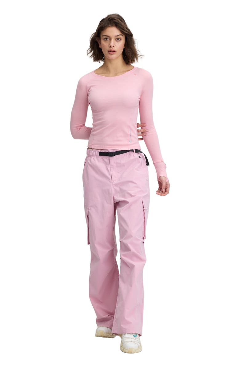 COZY ZERO Women's 100% Merino Running L/S Watch Window, Main, color, Pink
