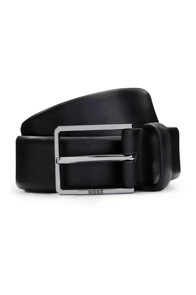 Cary Leather Belt, Alternate, color, BLACK