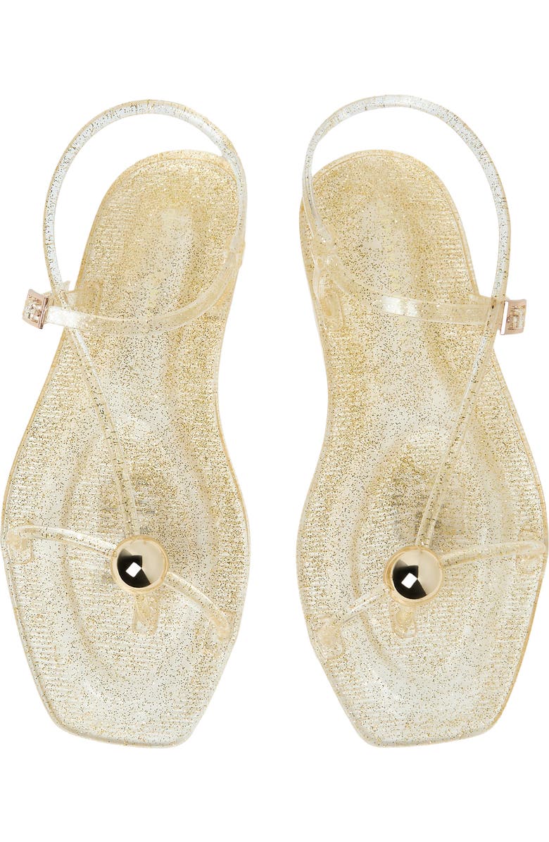 Loeffler Randall Dana Glitter Jelly Sandal, Alternate, color, Champagne