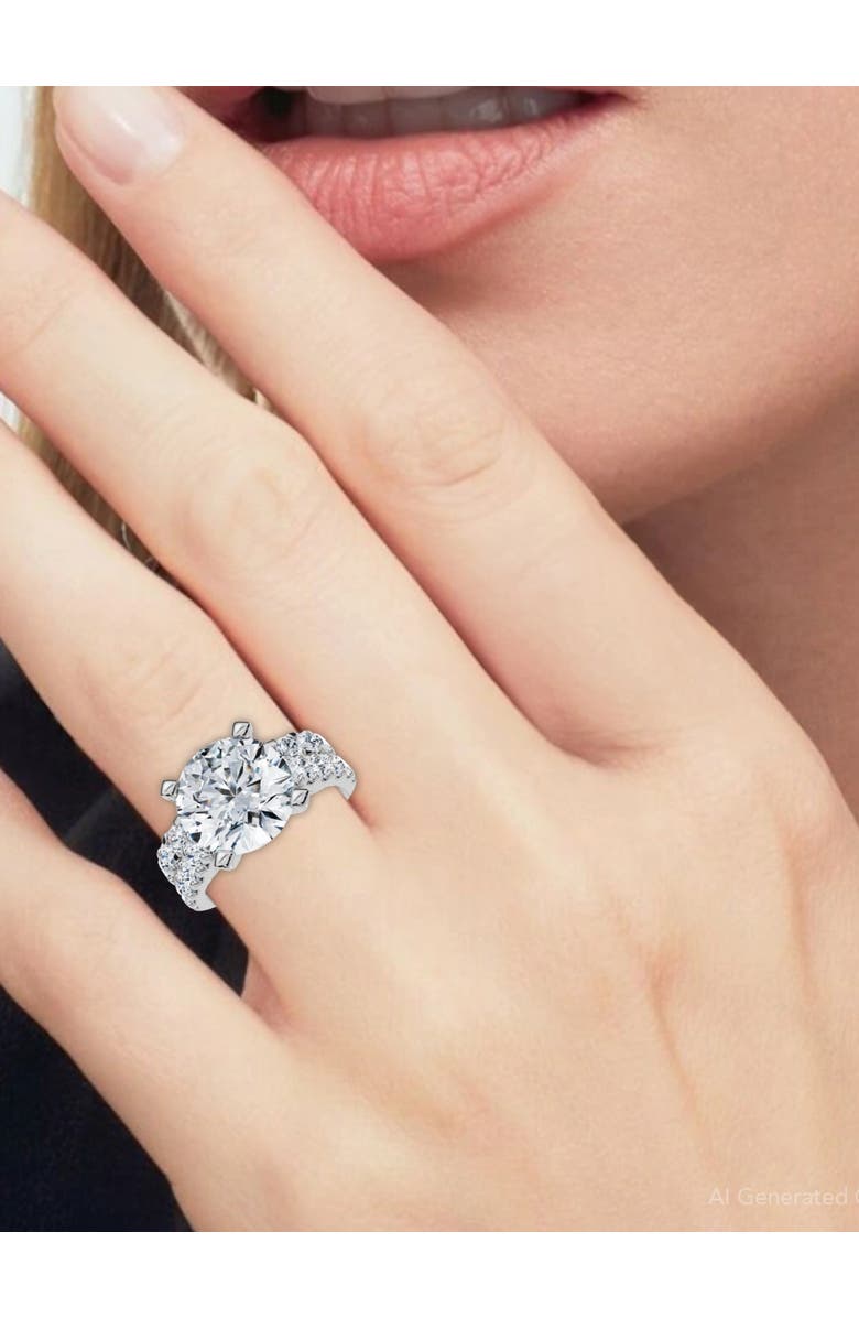 Bliss Diamond Certified 3.75Ct Diamond Engagement Matching Wedding Ring Set 14k Gold Lab Grown, Alternate, color, 