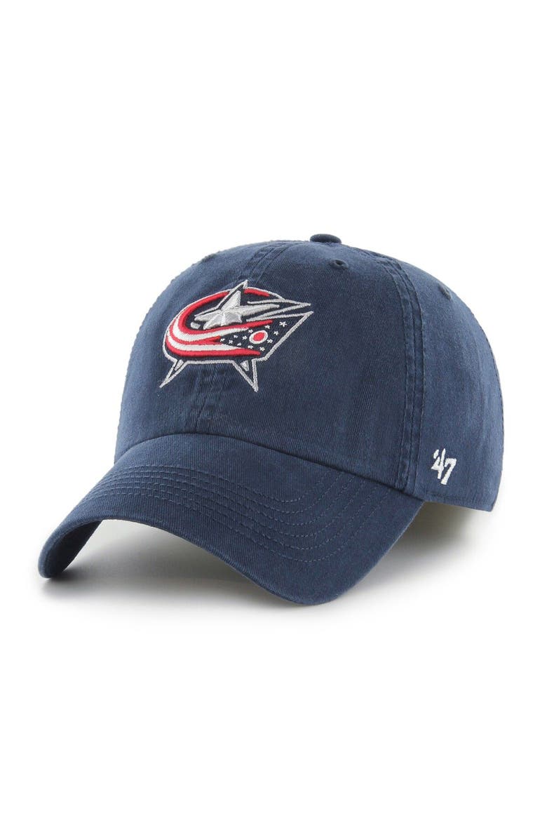 '47 Men's '47 Navy Columbus Blue Jackets Classic Franchise Fitted Hat, Main, color, 