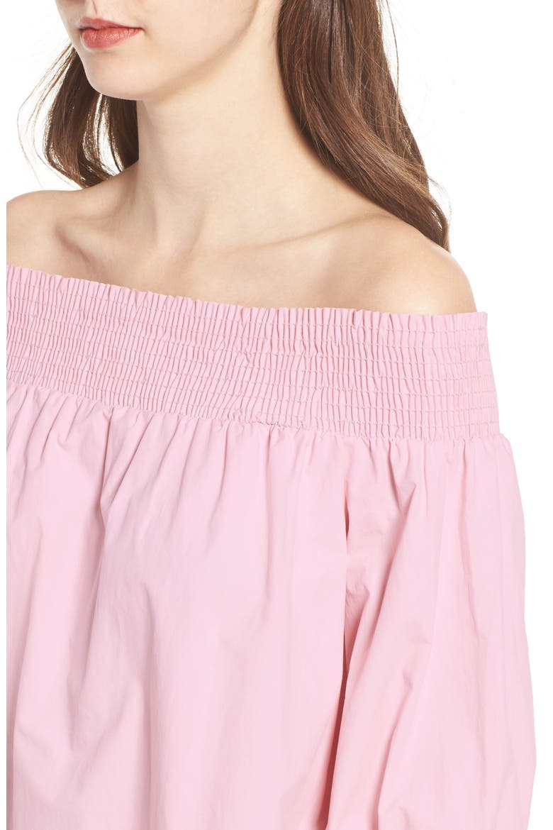Bow Off-the-Shoulder Top, Alternate, color, BLUSH