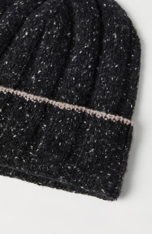 Brunello Cucinelli Rib-knit Cashmere Beanie In Black