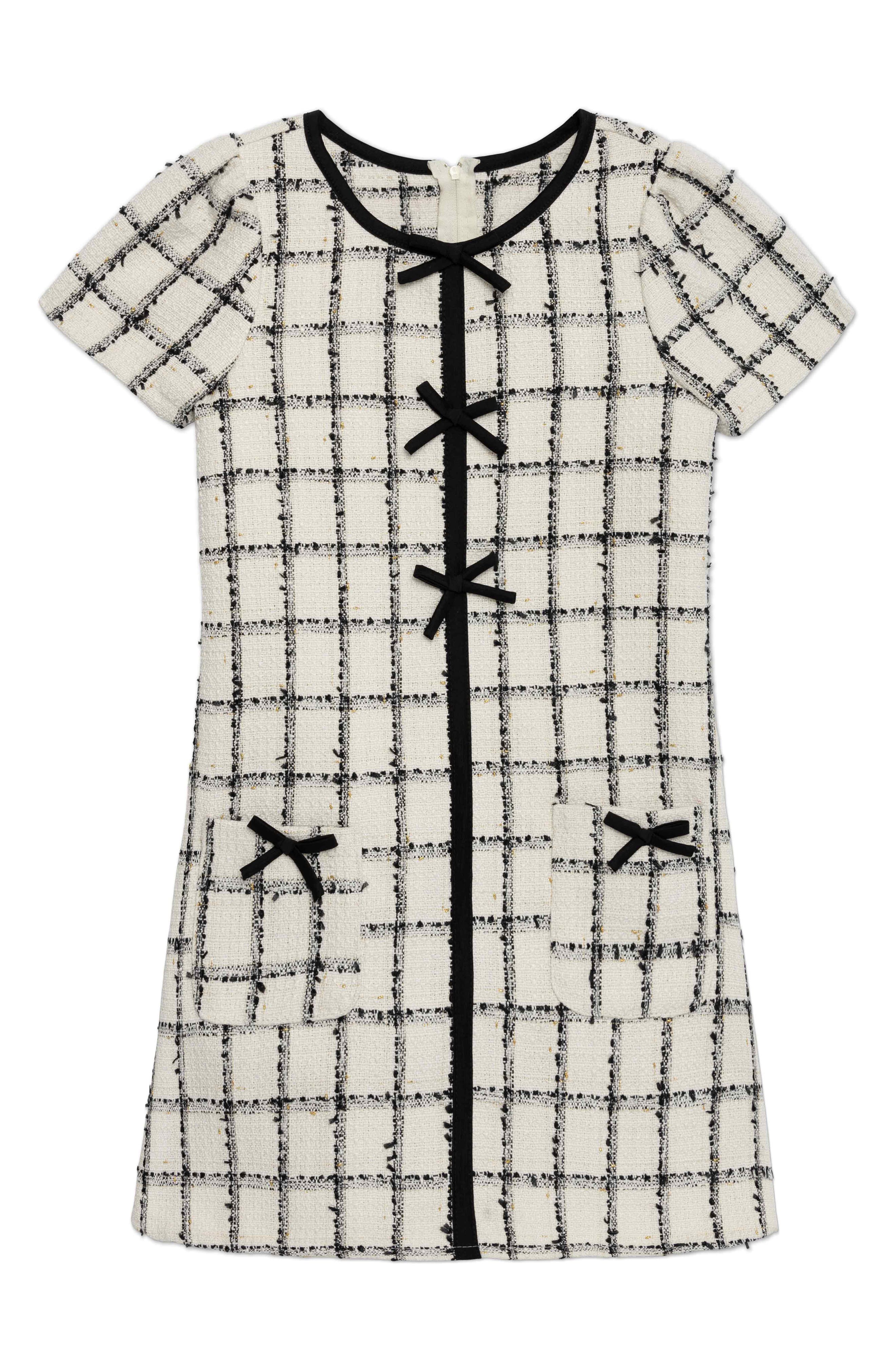 Speechless Kids' Bow Front Bouclé Dress