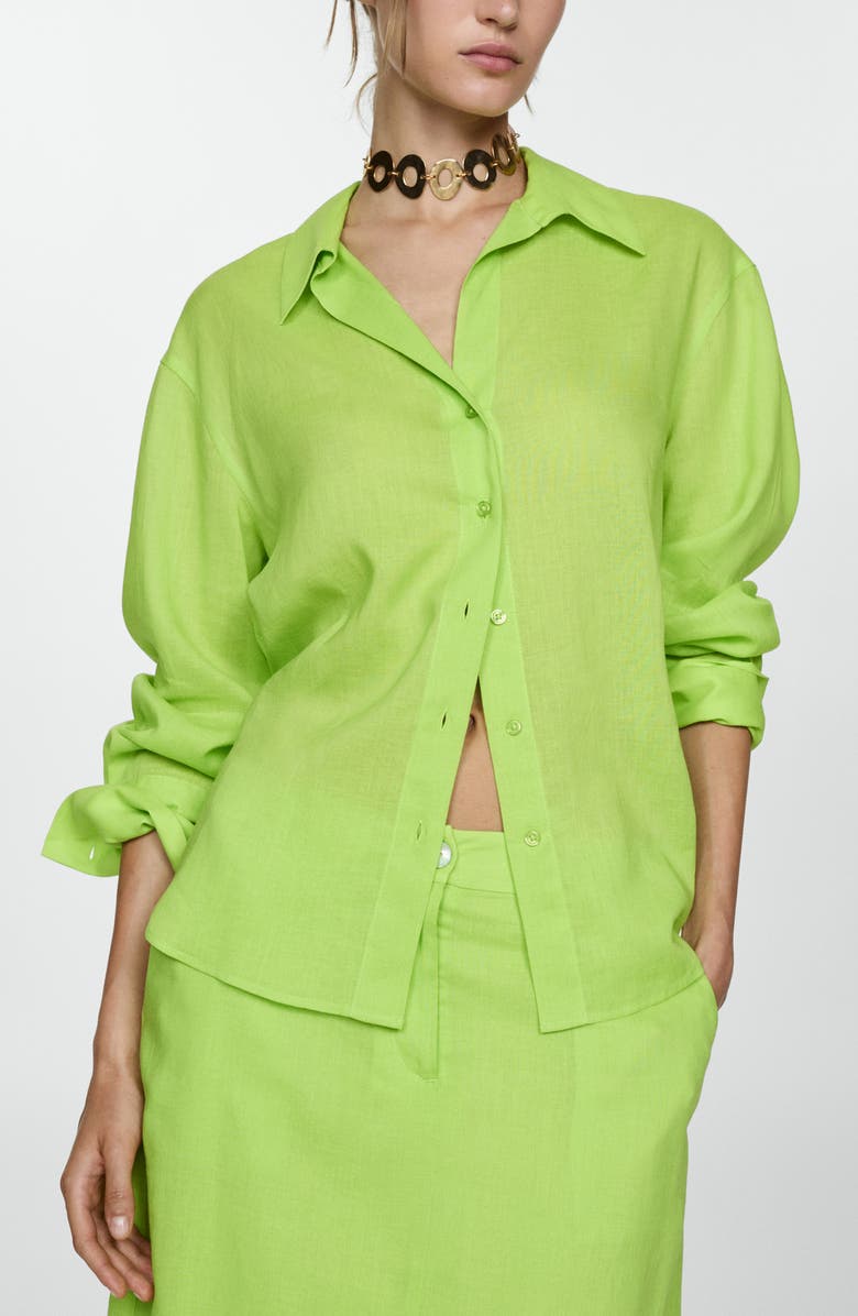 MANGO Lyocell Blend Skirt, Alternate, color, 