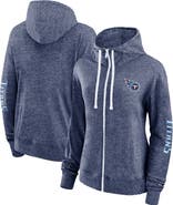 FANATICS Women's Fanatics Branded Heather Navy Tennessee Titans Opening Coin Flip Lightweight Full-Zip Hoodie