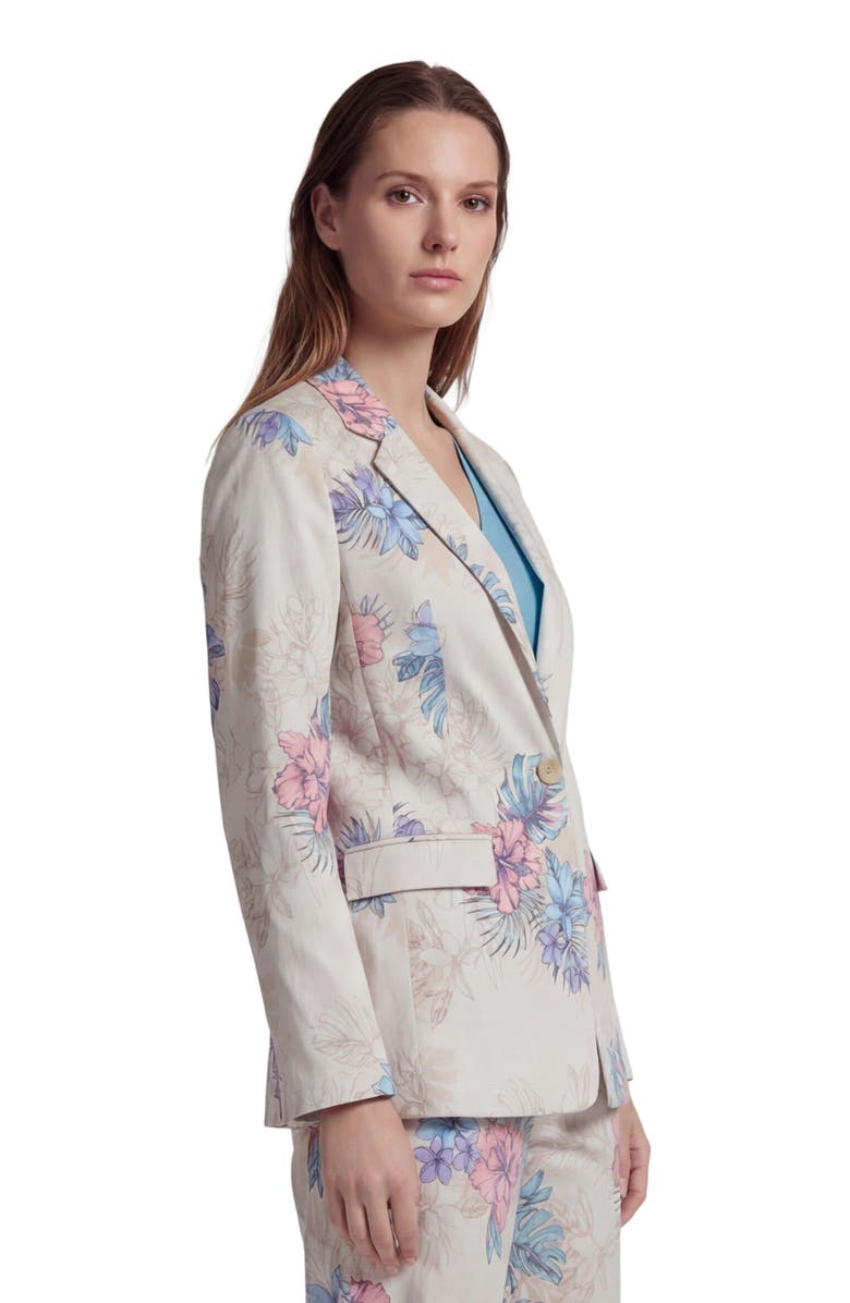 Lords of Harlech Exotic Floral Womens Tailored Blazer, Alternate, color, Exotic Floral Neutral