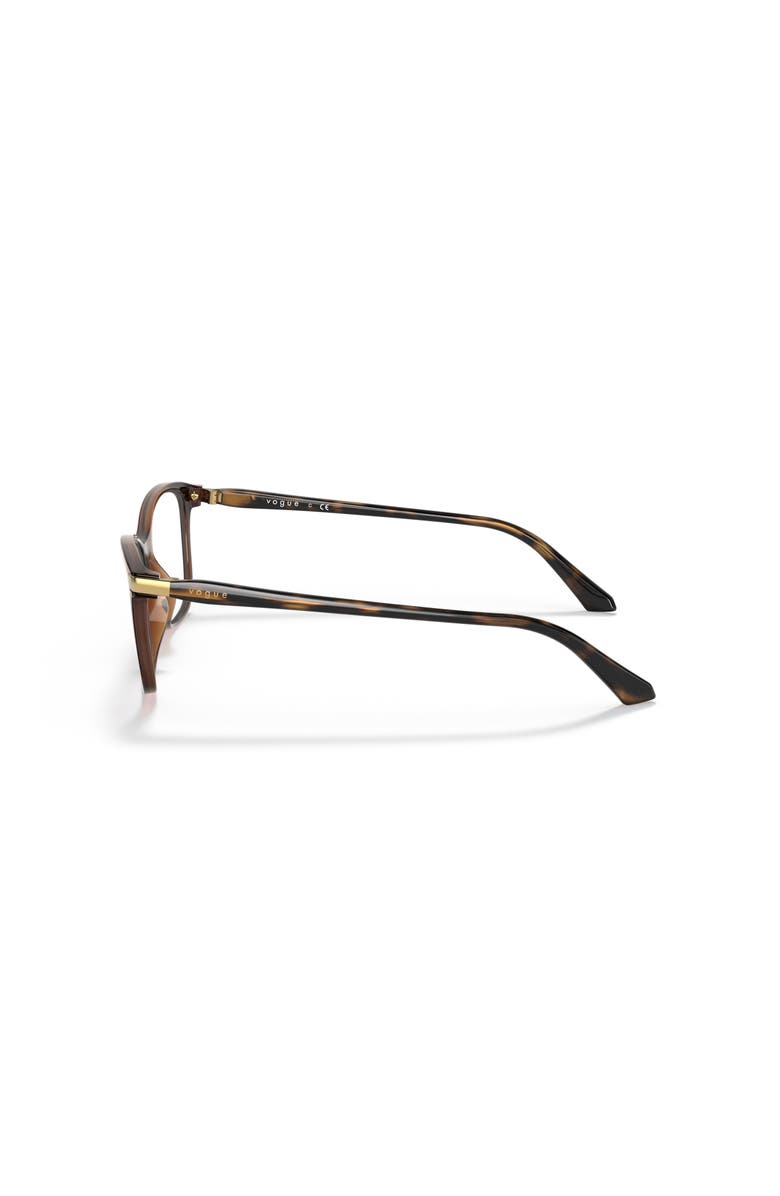 Vogue Eyewear 53mm Rectangle optical glasses, Alternate, color, Brown