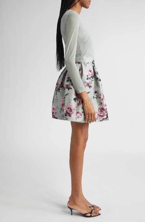 Alice And Olivia Chara Pleated Skirt Party Dress In Multi