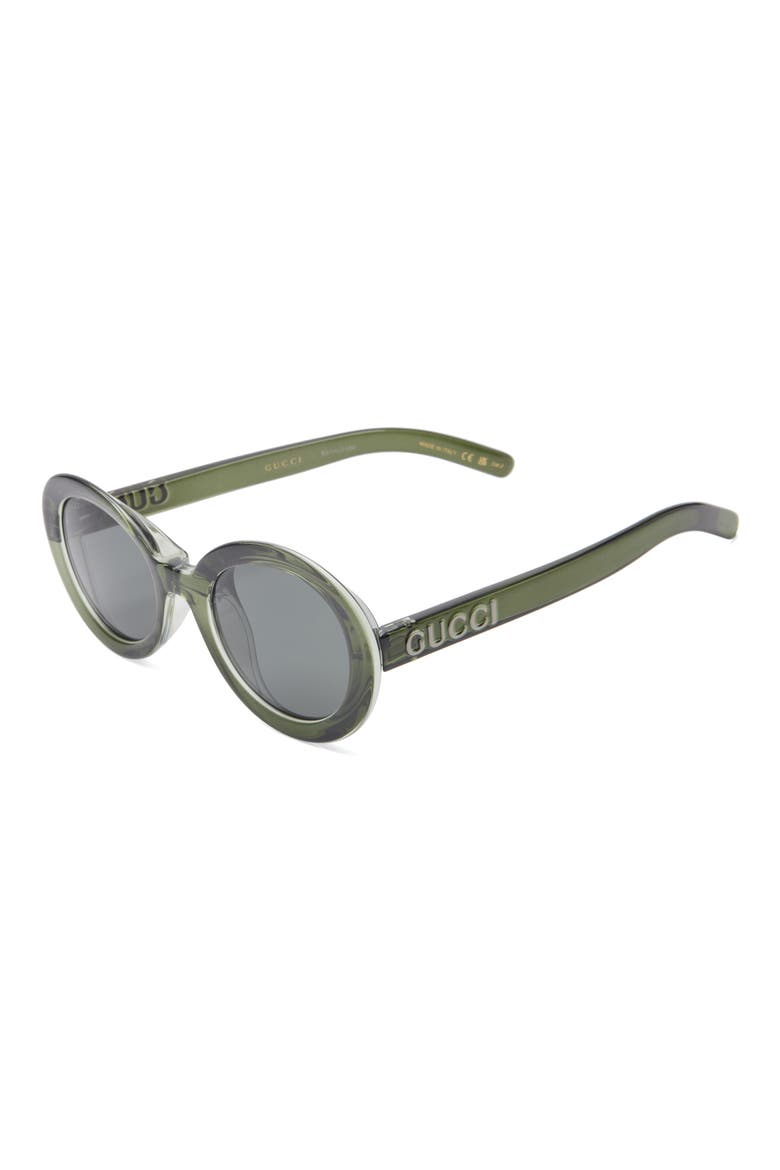 54mm Round Sunglasses, Alternate, color, GREEN GREEN GREY