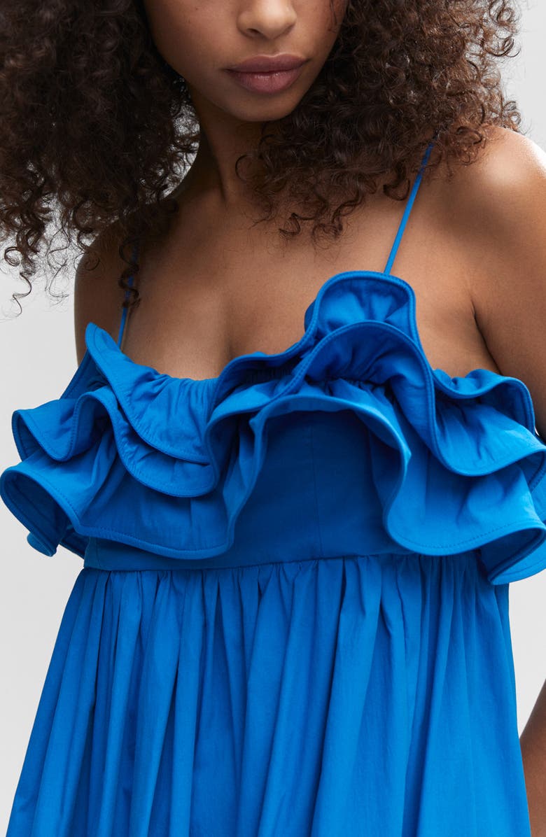 MANGO Ruffle Maxi Dress, Alternate, color, 