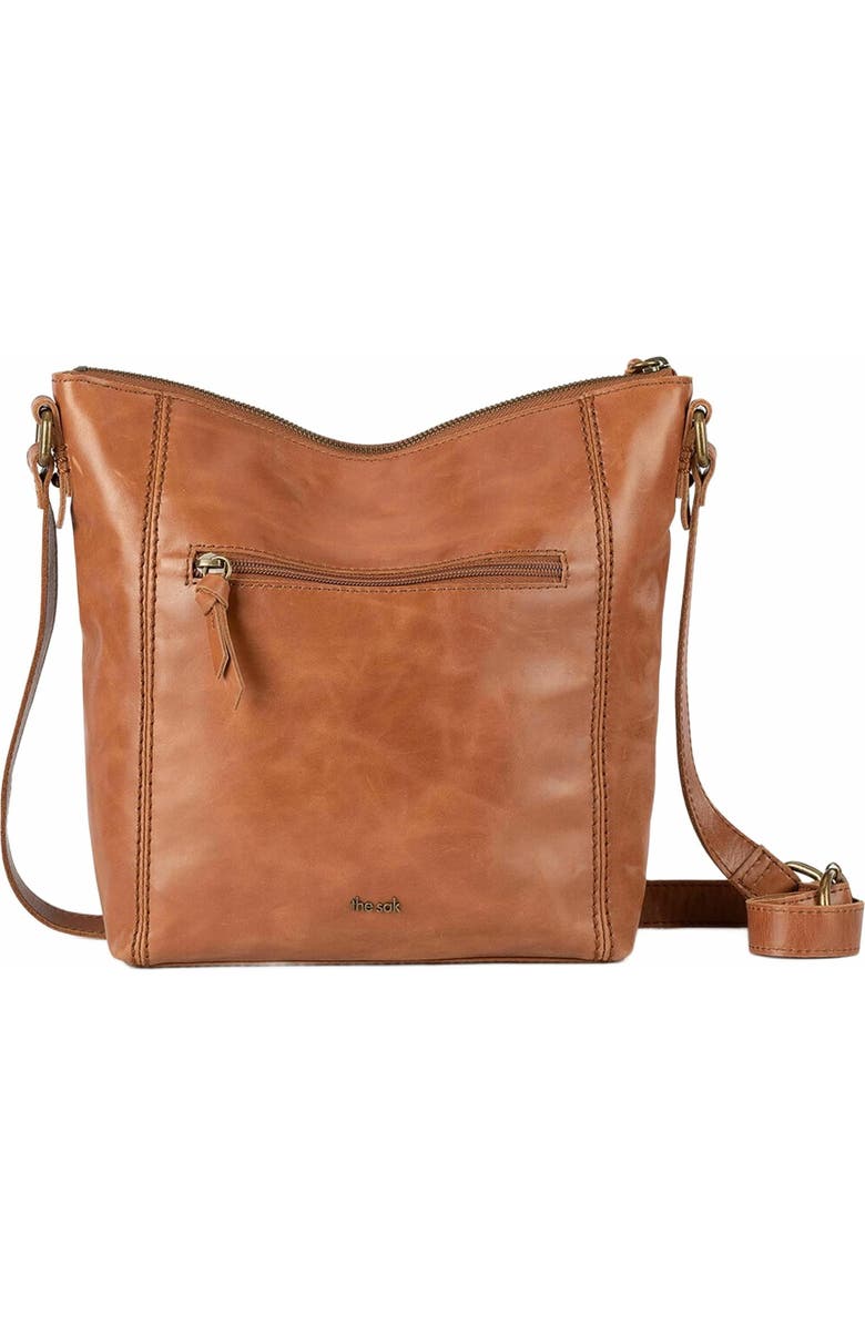 The Sak Ashland Leather Crossbody Bag, Alternate, color, Tobacco Floral Emboss