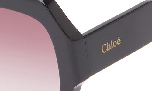 Chloé 56mm Rectangular Sunglasses In Black