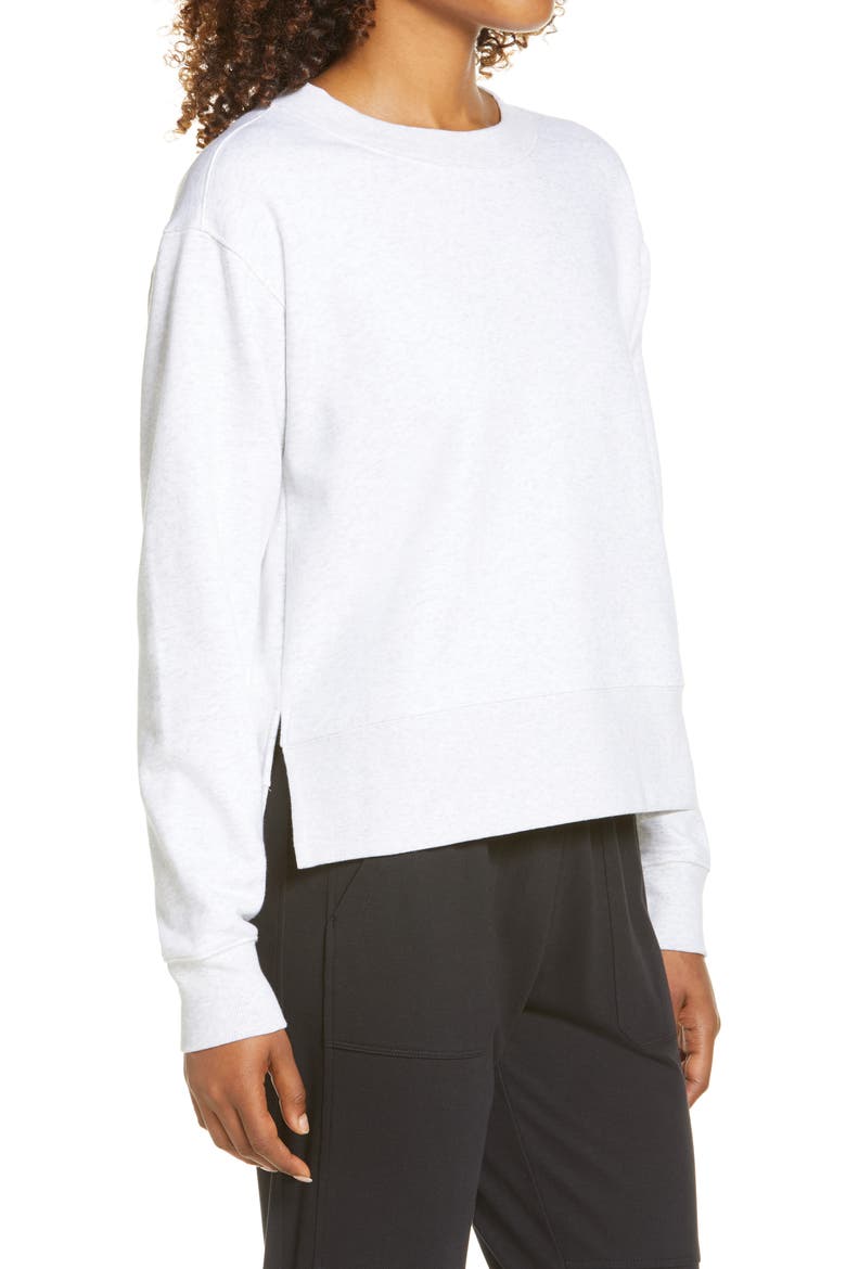 Nola Amazing Fleece Sweatshirt, Alternate, color, IVORY DOVE HEATHER