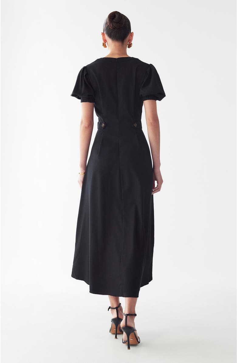 WILLA Winnie Midi Dress, Alternate, color, Black
