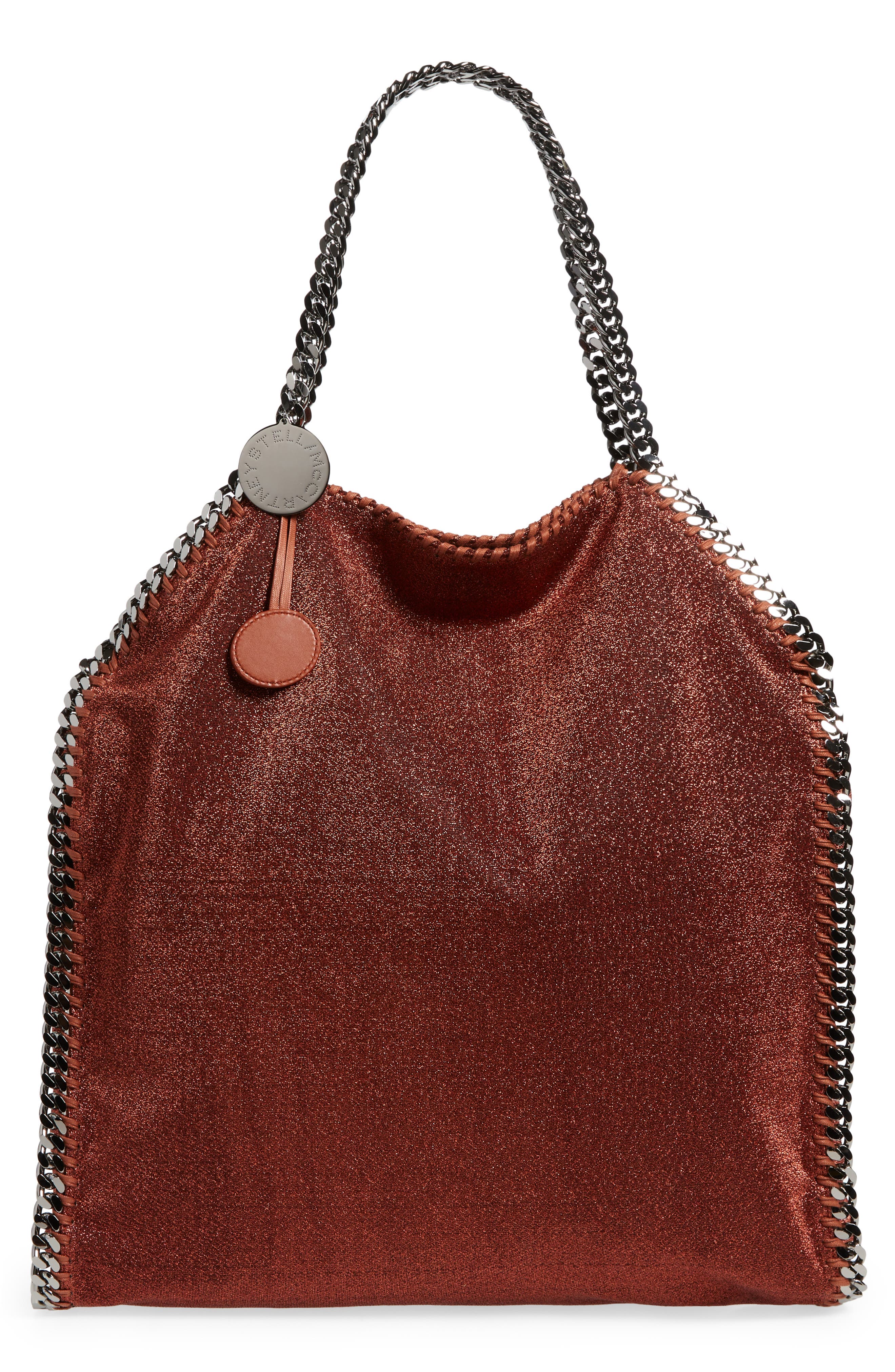 Large Falabella Metallic Tote, Main, color, 7746 COPPER