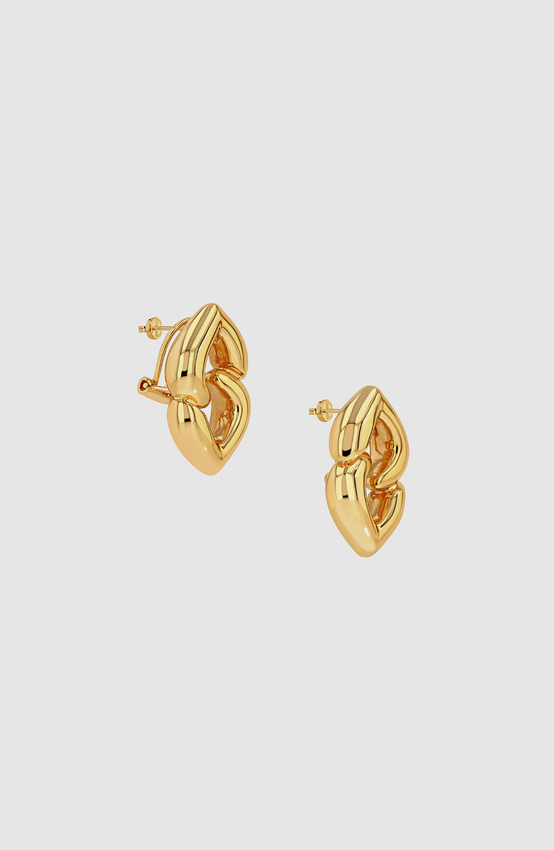 ANINE BING Abstract Heart Earrings, Alternate, color, Gold