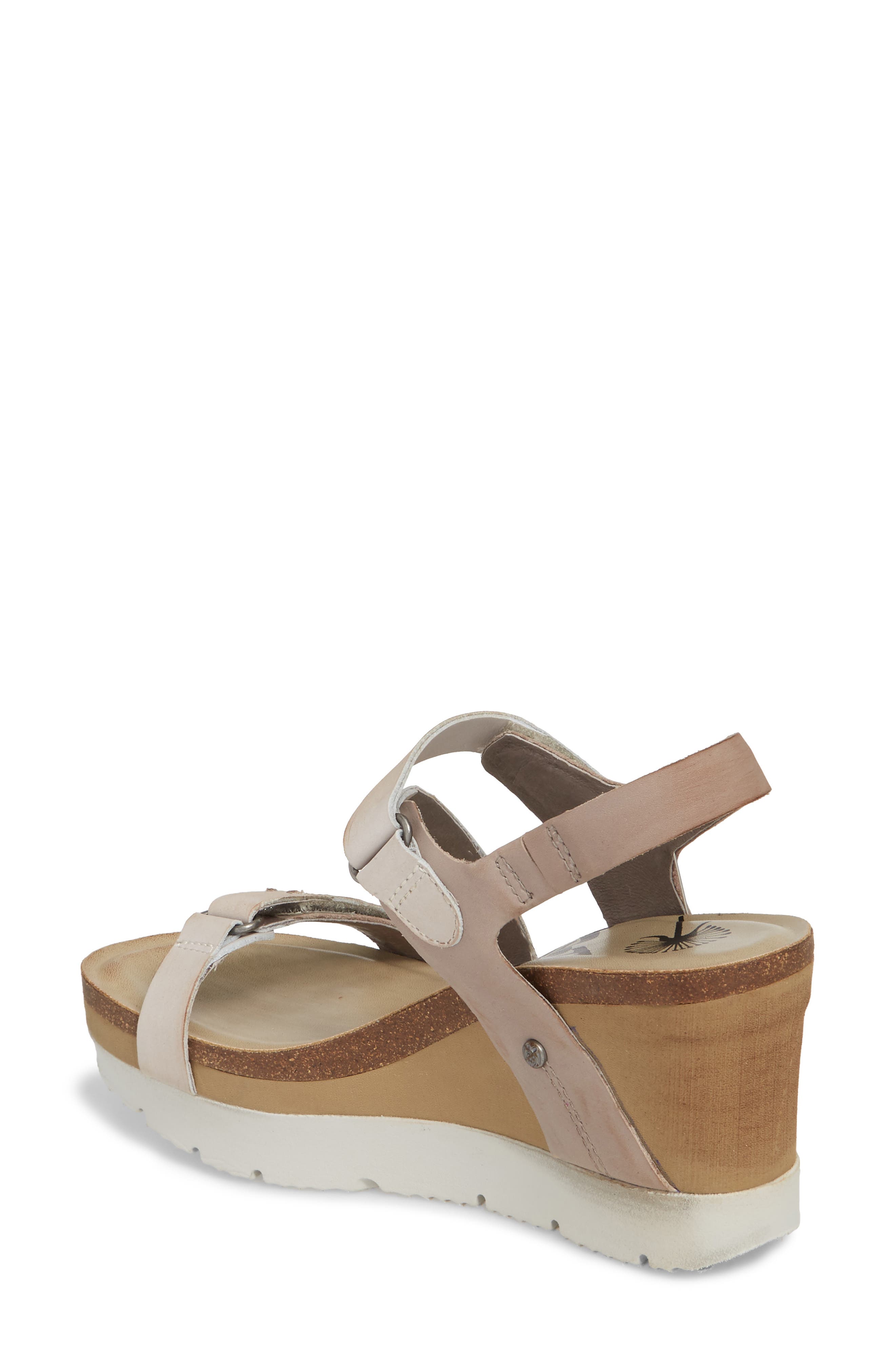 Wavey Wedge Sandal, Alternate, color, CACAO LEATHER