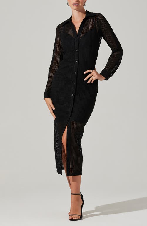 Astr The Label Tawna Long Sleeve Midi Dress In Multi