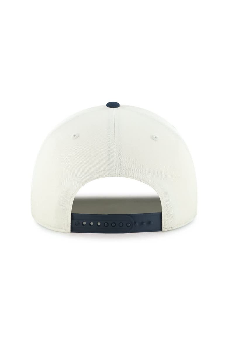 Men's '47 Natural/Navy Boston Red Sox Frame Out Hitch Adjustable Hat, Alternate, color, Natural