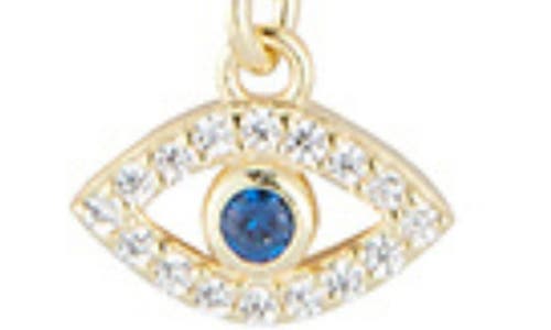 Chloe & Madison Chloe And Madison Pavé Cz Evil Eye Layered Necklace In Gold