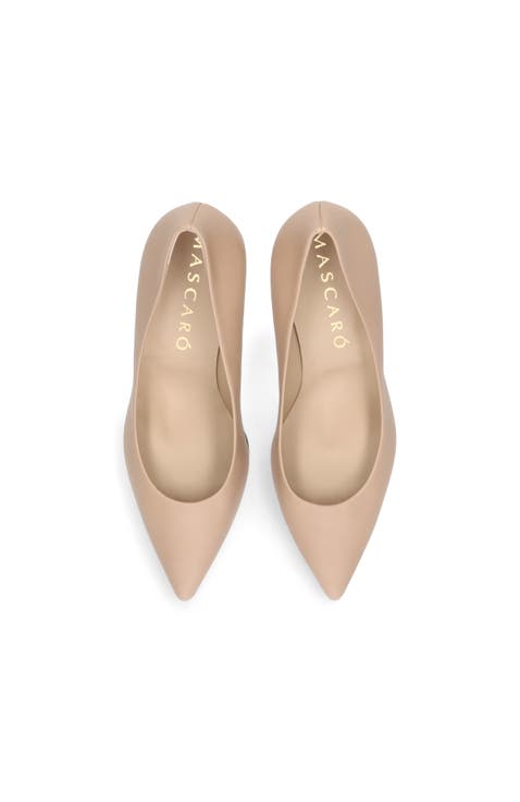 Leather Pointed Toe Pump
