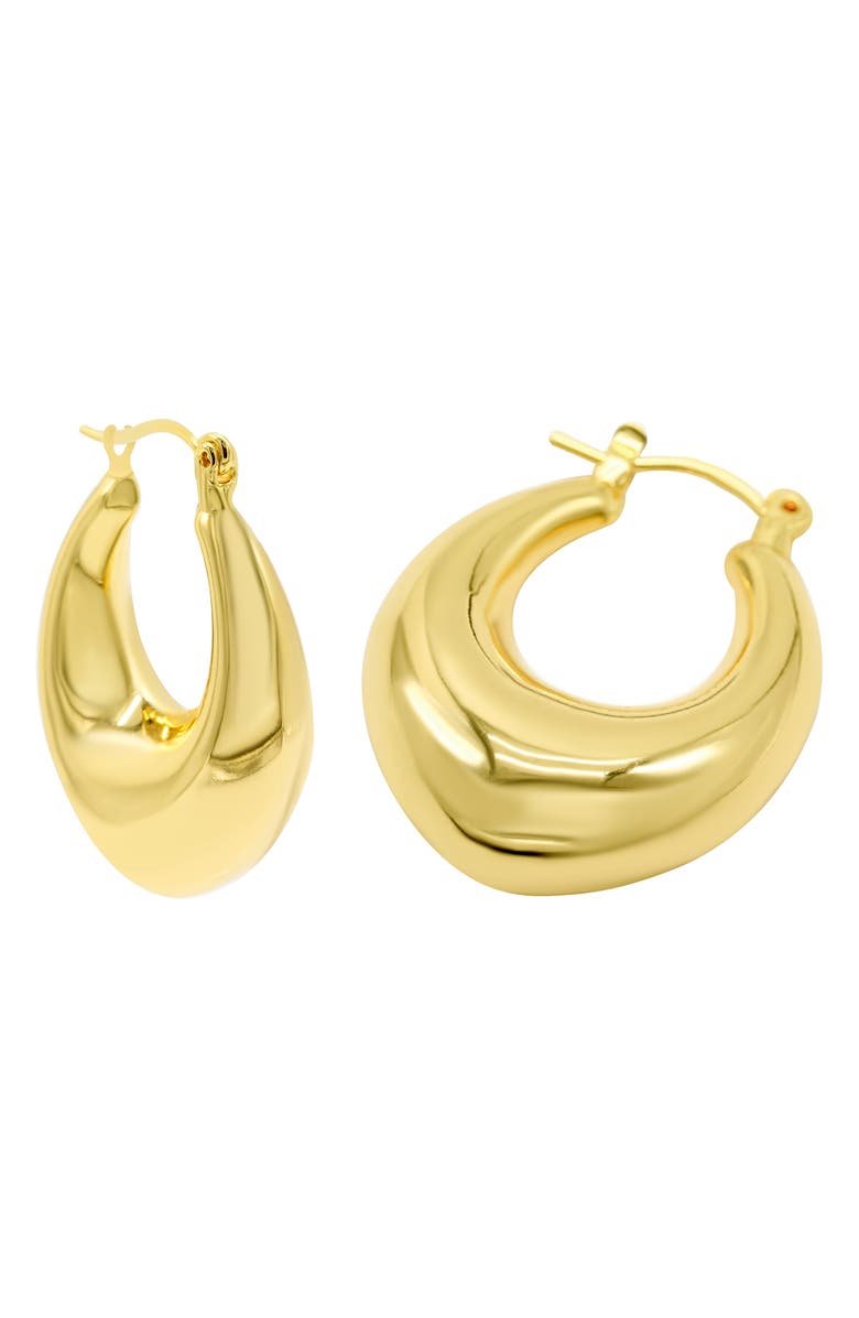 Adornia Domed Hoop Earrings, Alternate, color, Gold
