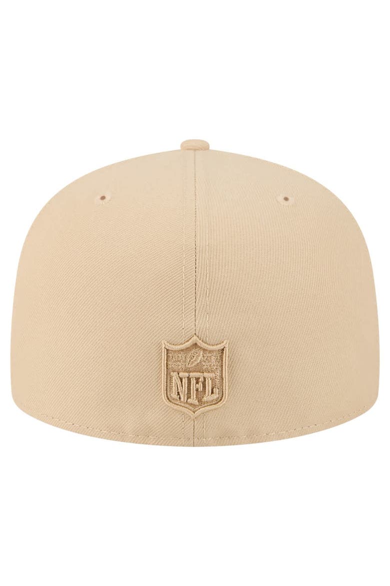Men's New Era  Beige Pittsburgh Steelers Color Pack A-Frame 59FIFTY Fitted Hat, Alternate, color, Beige