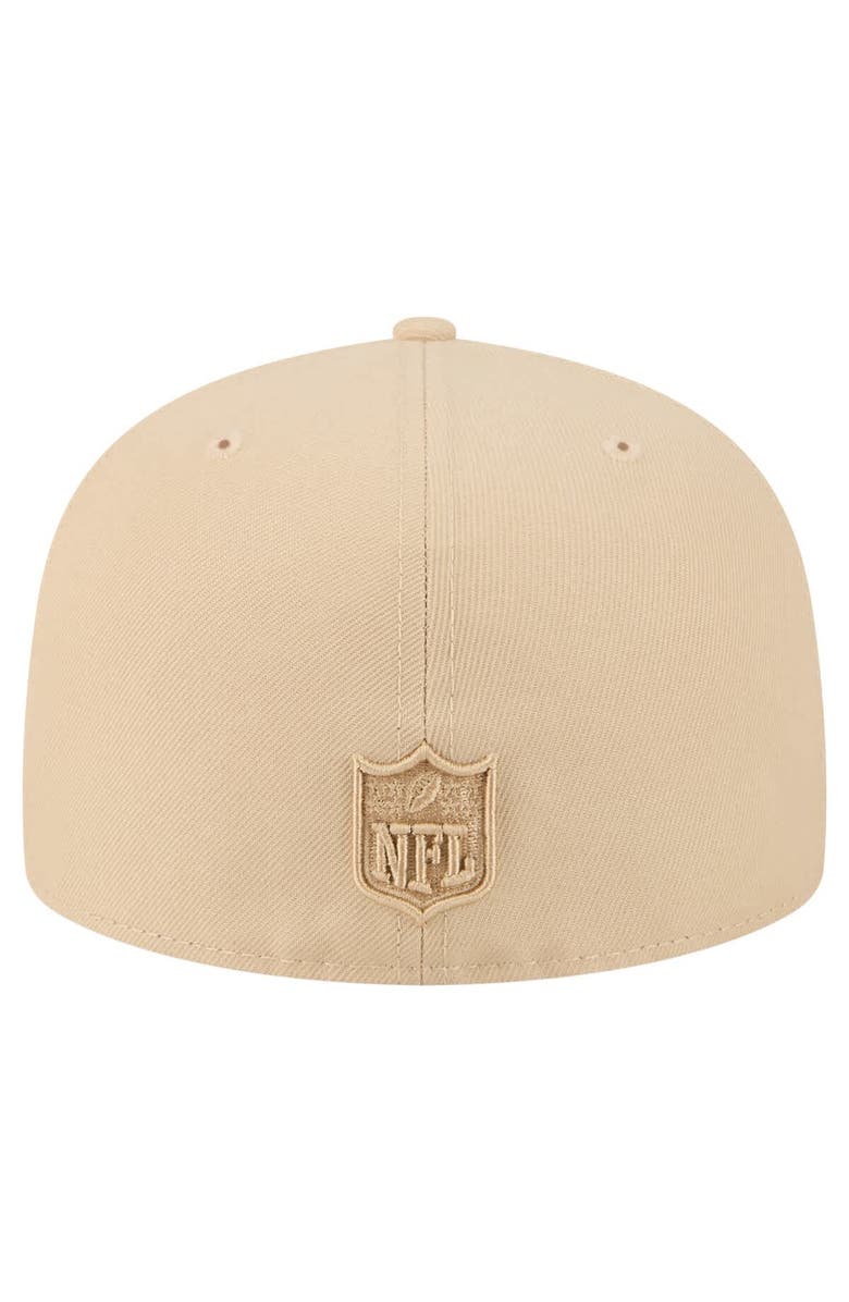 New Era Men
s New Era Beige Pittsburgh Steelers Color Pack A-Frame 59FIFTY Fitted Hat, Alternate, color, Beige