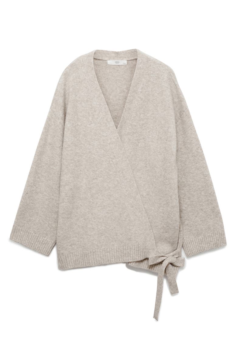 MANGO Oversize Wrap Cardigan, Alternate, color,