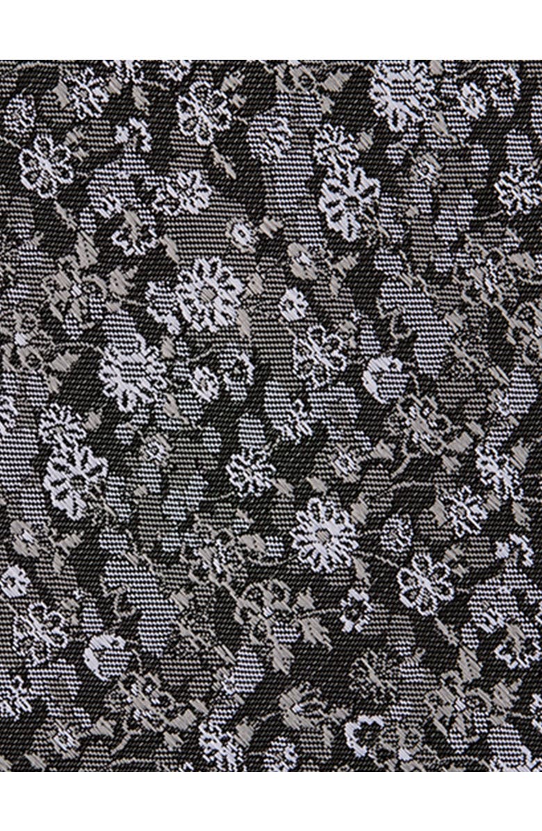 Synrgy by DXL Big & Tall Mini Camo Floral Print Tie, Alternate, color, Black