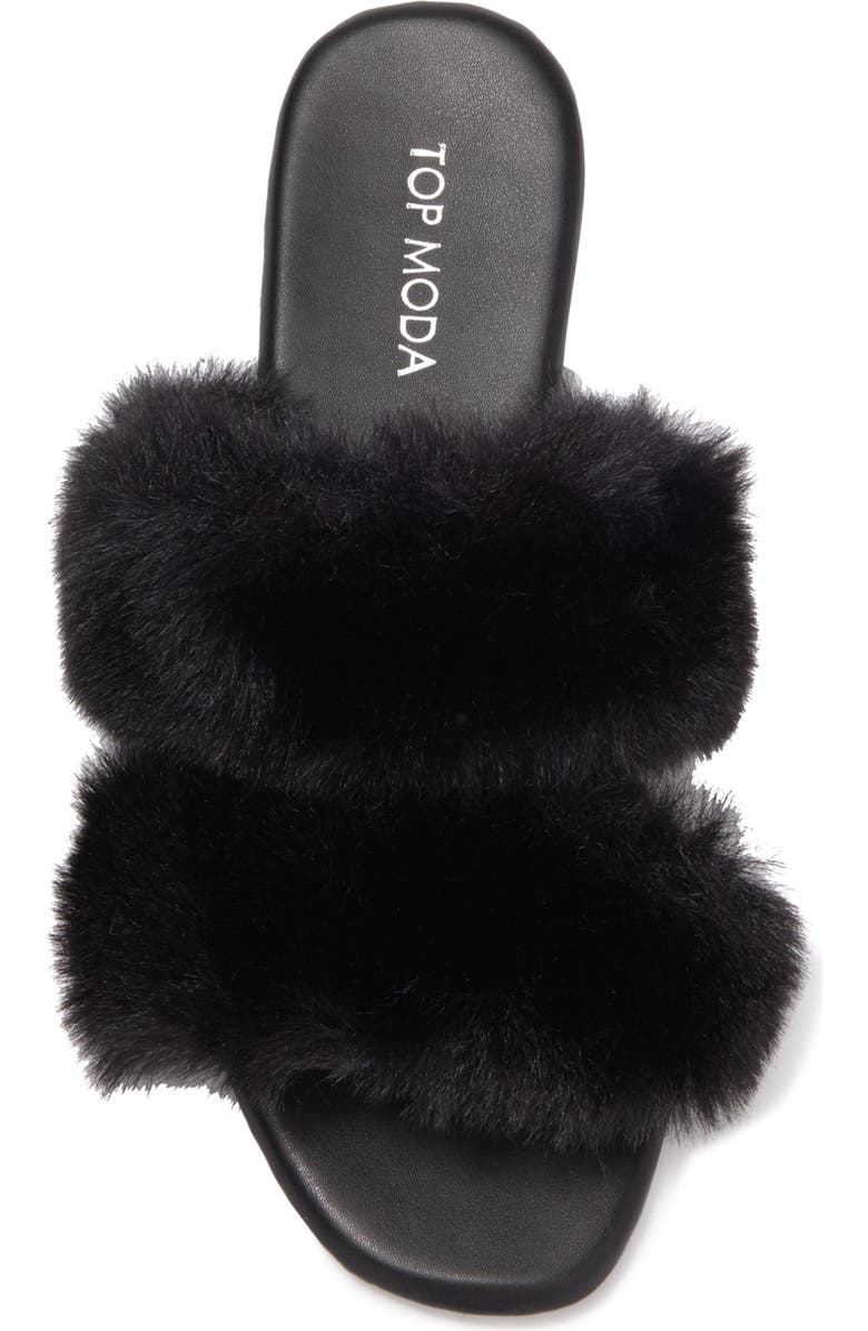 TOP MODA Salinas 22 Faux Fur Slide Sandal, Alternate, color,