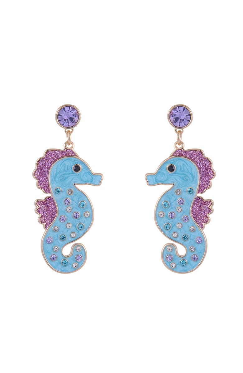 Hallmark Blue Seahorse Earrings, Alternate, color, Blue
