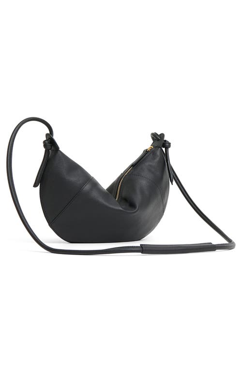 Mansur Gavriel Mini Fortuna Leather Crossbody Bag In Black