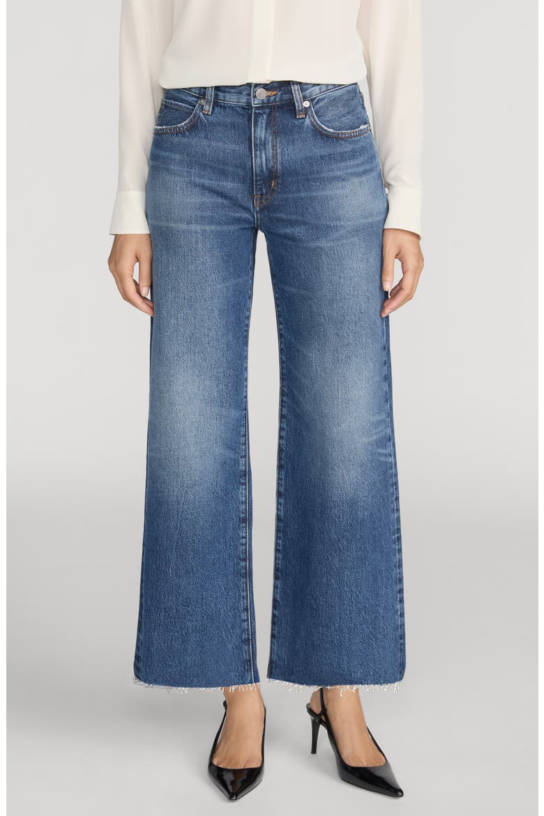 The Swing High Waist Crop Wide Leg Jeans, Main, color, LUCKY RAW AFTER