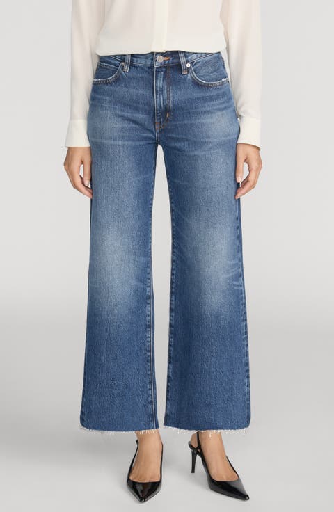 The Swing High Waist Crop Wide Leg Jeans