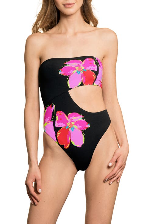 Floral Cutout One-Piece Swimsuit