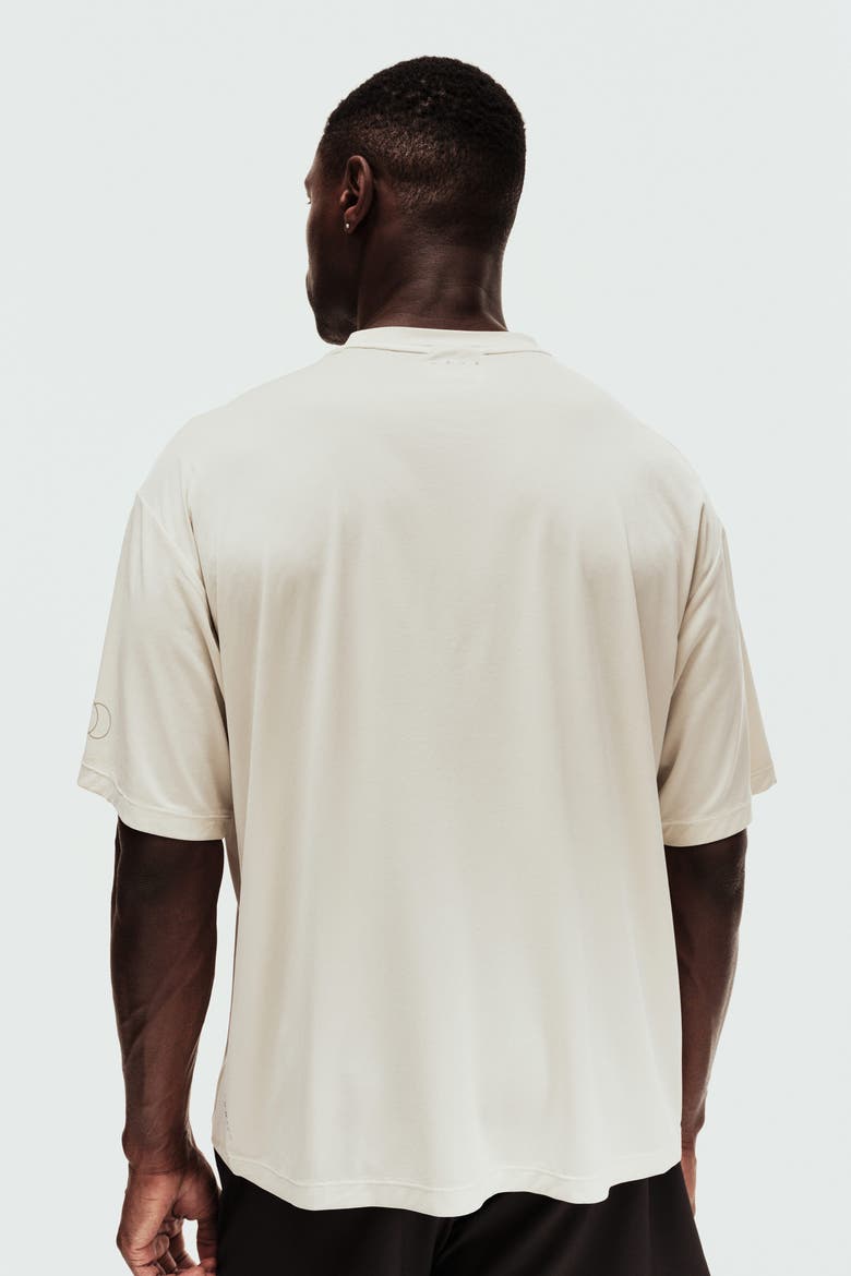 Loose Fit Boxy-style Sports T-shirt With Drymove, Alternate, color, Natural white