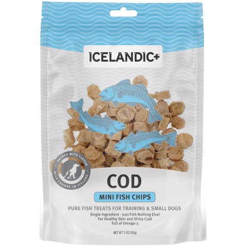 Mini Cod Fish Chips Training Dog Treat 2.5Oz Bag