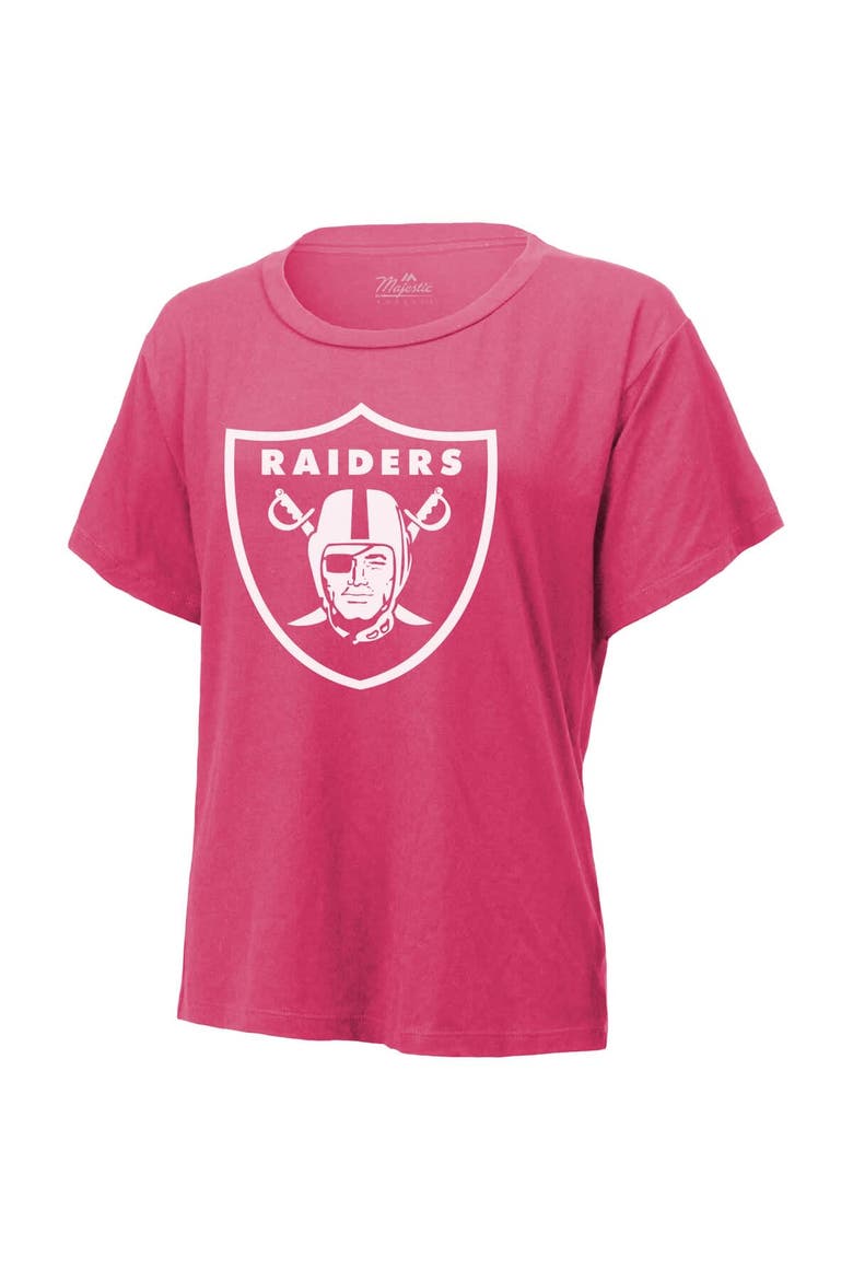 Women's Majestic Threads Maxx Crosby Pink Las Vegas Raiders Name & Number T-Shirt, Alternate, color, Pink