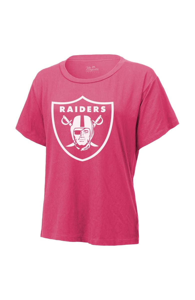 Majestic Threads Women's Majestic Threads Maxx Crosby Pink Las Vegas Raiders Name & Number T-Shirt, Alternate, color, Pink