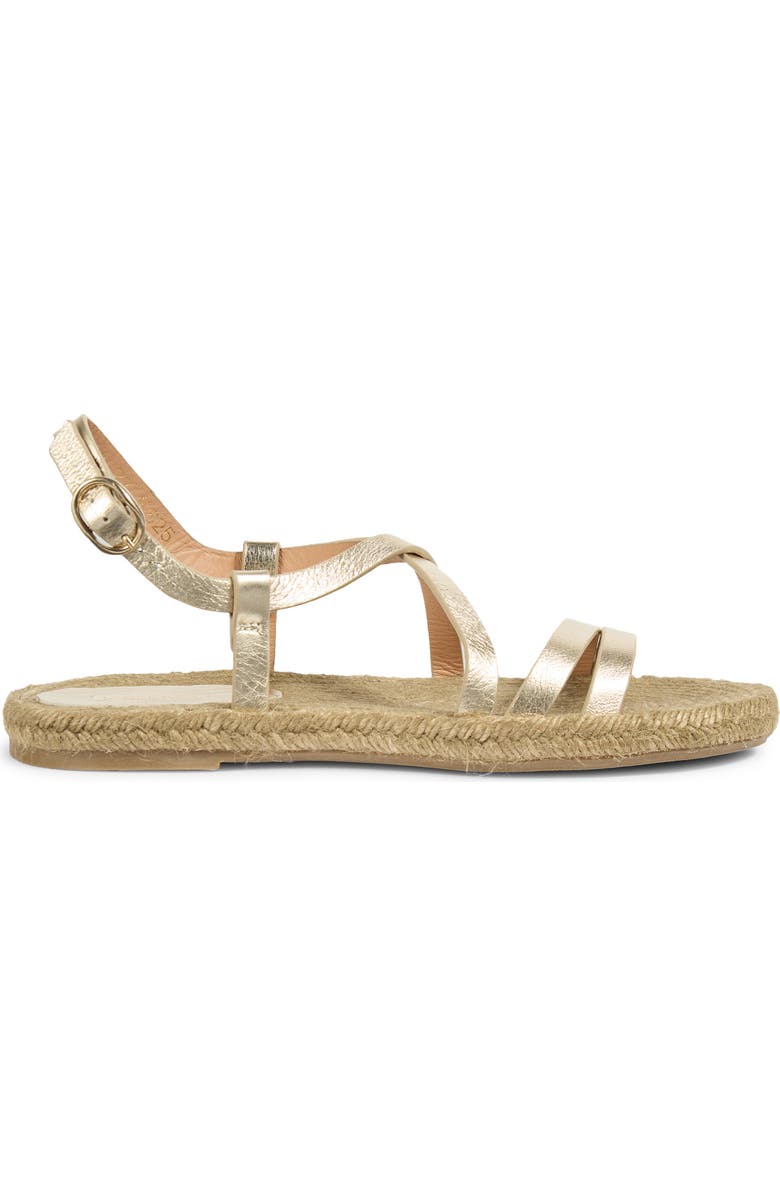 LK Bennett Indie Espadrille Sandal, Alternate, color, Gold